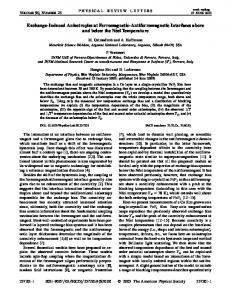 Exchange-Induced Anisotropies at Ferromagnetic-Antiferromagnetic