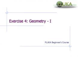 Exercise 4: Geometry - I