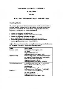 Exercise 8: Multiple Regression