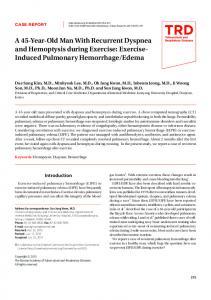 Exercise- Induced Pulmonary Hemorrhage/Edema - KoreaMed Synapse