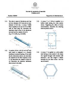 Exercises for strength of materials