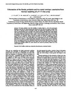 Exhumation of the Ronda peridotite and its crustal ... - Earth Sciences