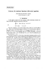 Existence for nonlinear functional differential equations - Project Euclid