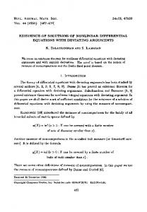 Existence of solutions of nonlinear differential