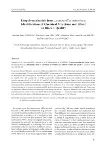 Exopolysaccharide from Lactobacillus helveticus