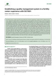 experience with ISO 9001 - Medical Express