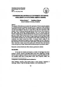 experiences of female university students who grew