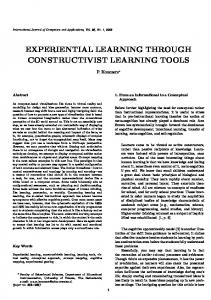 experiential learning through constructivist learning tools