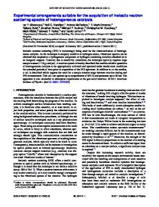 Experimental arrangements suitable for the ... - AIP Publishing