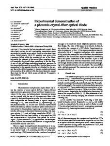 Experimental demonstration of a photonic-crystal-fiber optical diode