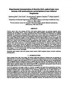 Experimental demonstration of directive Si3N4 optical leaky wave ...