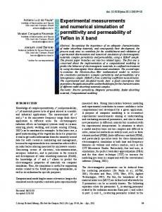 Experimental measurements and numerical simulation of ... - Inpe