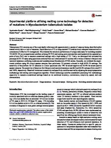 Experimental platform utilising melting curve ... - Springer Link