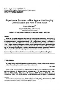 Experimental Semiotics: A New Approach for ... - Wiley Online Library