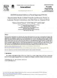 Experimental Study on Heat Transfer and Friction