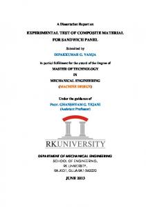 experimental test of composite material for sandwich