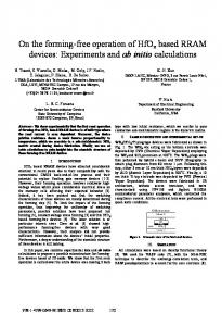 Experiments and Ab Initio Calculations