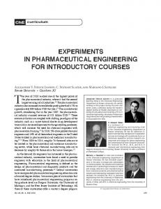 experiments in pharmaceutical engineering for introductory courses