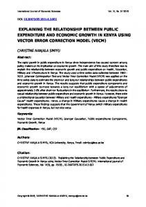 explaining the relationship between public expenditure and economic