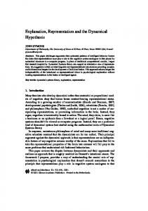 Explanation, Representation and the Dynamical ... - Springer Link