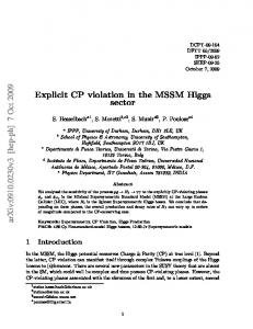 Explicit CP violation in the MSSM Higgs sector