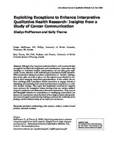 Exploiting Exceptions to Enhance Interpretive Qualitative ... - CiteSeerX