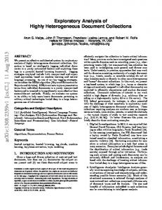 Exploratory Analysis of Highly Heterogeneous Document Collections