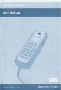 Explorer 2-wire Handset Users Manual