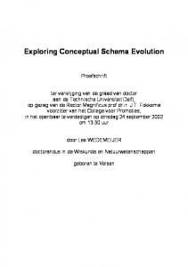 Exploring Conceptual Schema Evolution