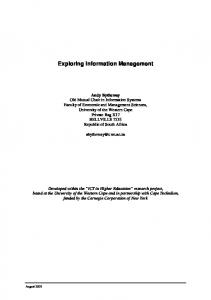 Exploring Information Management