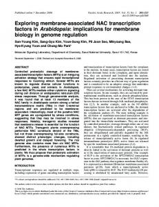 Exploring membrane-associated NAC transcription factors in ...