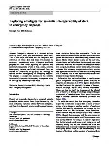 Exploring ontologies for semantic interoperability of data in emergency ...