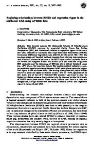 Exploring relationships between ENSO and ... - Semantic Scholar