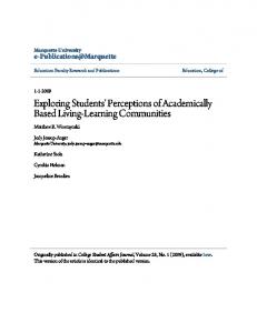 Exploring Students' Perceptions of Academically