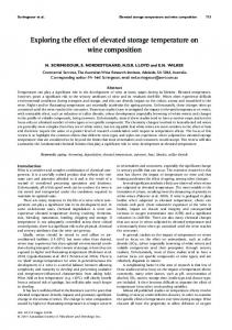 Exploring the effect of elevated storage temperature on wine ...