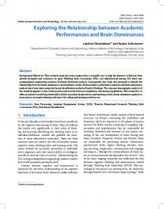 Exploring the Relationship between Academic