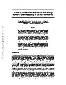 Exploring the Relationship between Membership Turnover and ...