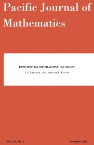 Exponential Diophantine equations - MSP