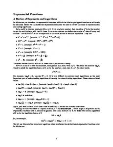 Exponential Functions