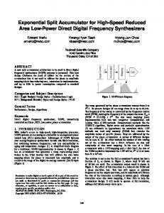 Exponential Split Accumulator for High-Speed ... - ACM Digital Library