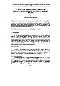 Exponential stability of stochastic discrete-time, periodic ... - EMIS