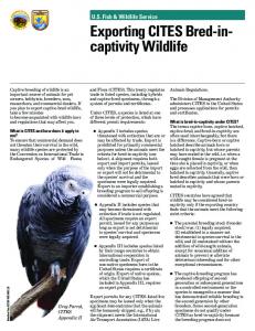 Exporting CITES Bred-in- captivity Wildlife - U.S. Fish and Wildlife ...