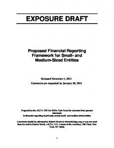 Exposure Draft - AICPA