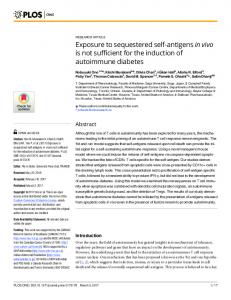 Exposure to sequestered self-antigens in vivo is ... - Semantic Scholar
