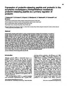 Expression of prolactin-releasing peptide and prolactin in the ...