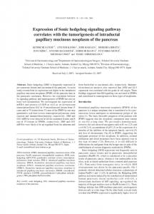 Expression of Sonic hedgehog signaling pathway correlates with the ...