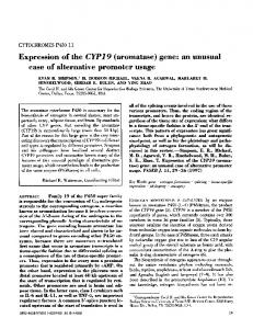 Expression of the CYPJ 9 (aromatase) gene: an unusual ... - CiteSeerX