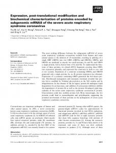 Expression, posttranslational modification and ... - Wiley Online Library