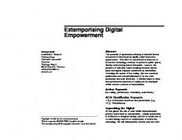 Extemporising Digital Empowerment