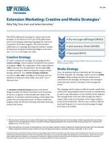 Extension Marketing: Creative and Media Strategies1